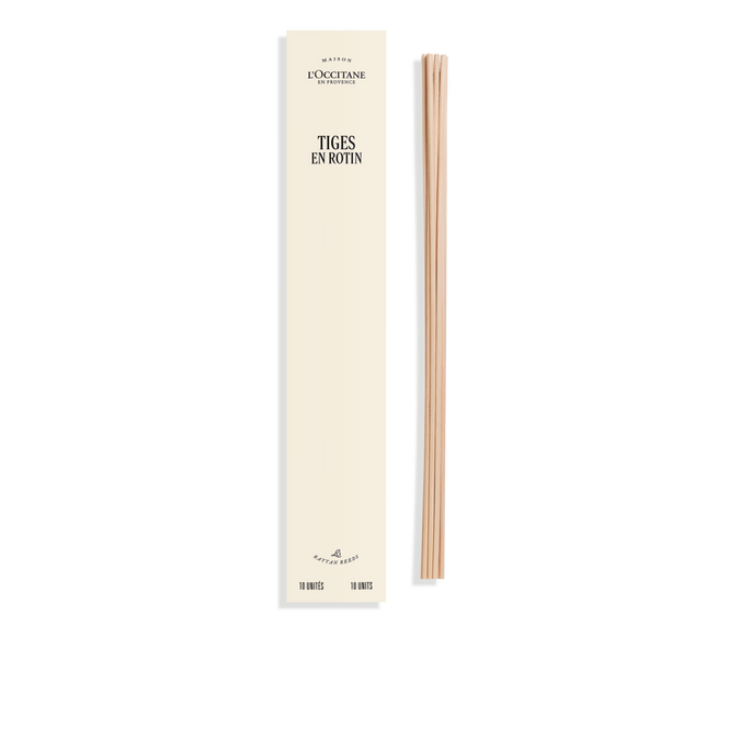 Set of 10 rattan reeds