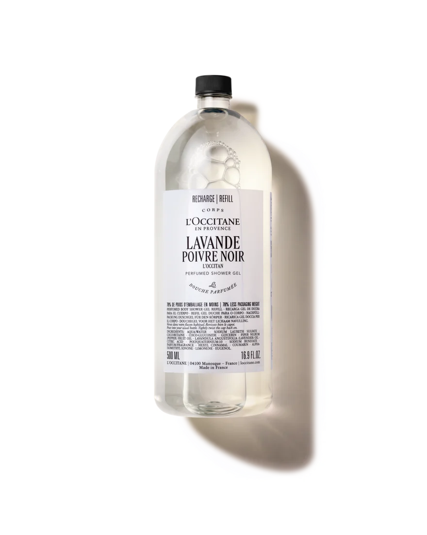 Lavande Poivre Noir perfumed shower gel refill