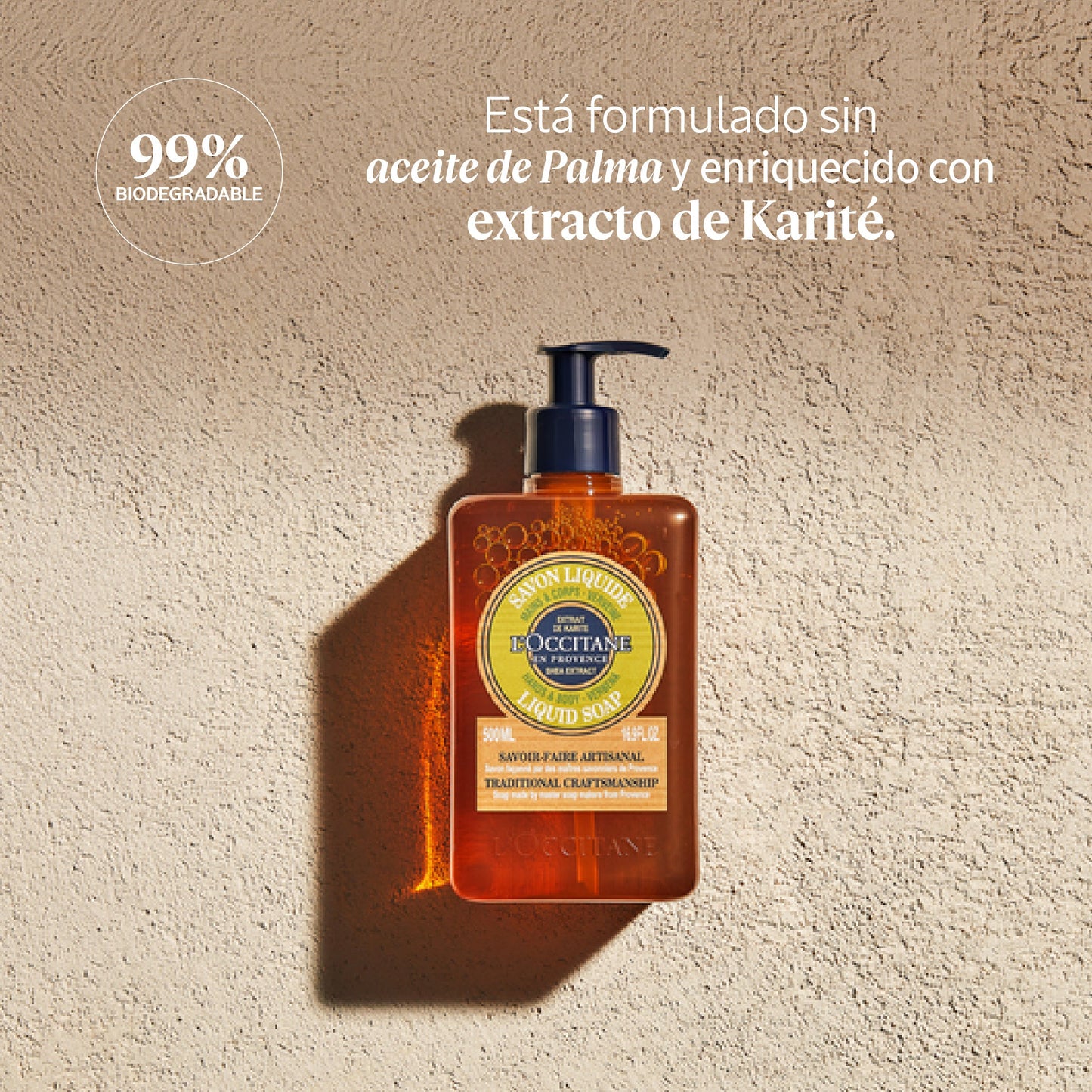 Jabón líquido manos y cuerpo Karité Verbena 500ml